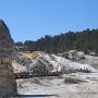 The "Liberty Cap" formation at Mammoth Hot Springs.<br />					