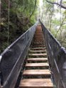 We have hiked across many back country suspension bridges but this was our first suspended stairway!