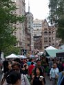 There was a green market in the square, where Broadway is interrupted.