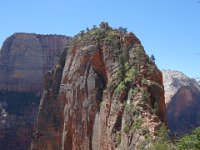 30sw  Angels' Landing, a premier hike in Zion National Park. The trail threads over the ridge to the promontory beyond.