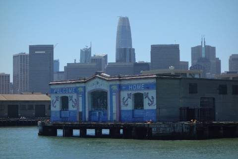 Joel traveled to SF by ferry and passed old docks